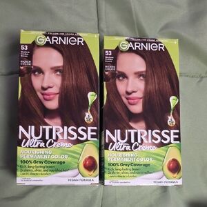 Garnier Nutrisse Nourishing Hair Color Creme, 53 Medium Golden Brown Chestnut